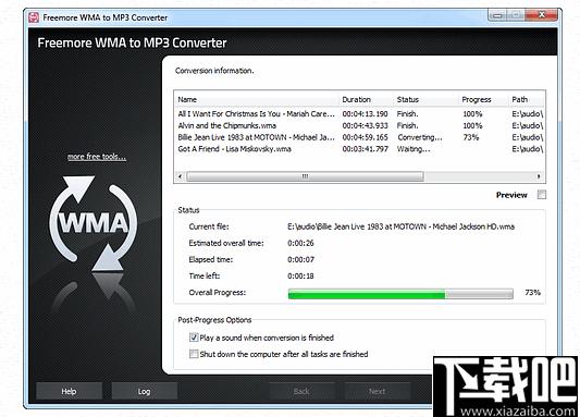 Freemore WMA to MP3 Converter下载,音频转换,wma转换