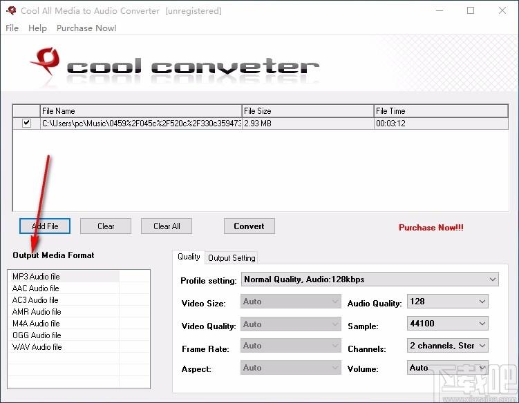 Cool All Media to Audio Converter下载,音频格式转换器