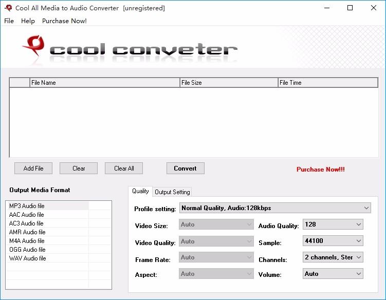 Cool All Media to Audio Converter下载,音频格式转换器